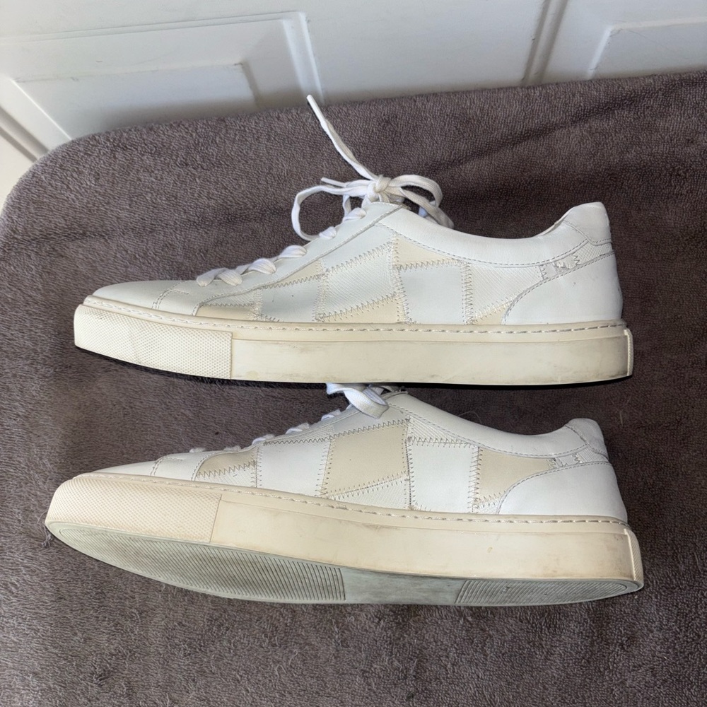 Moral Code White/Shale Patchwork Leather Sneakers… - image 4